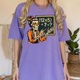 67 Teacher Halloween Skeleton Women's Comfort Colors T-Shirt Violet