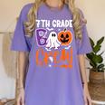 7th Grade Boo Crew Teacher Student Halloween Costume Women's Comfort Colors T-Shirt Violet 7th Grade Boo Crew Teacher Student Halloween Costume Women's Comfort Colors T-Shirt Violet