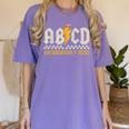 ABCD Kindergarten Rocks Pencil Lightning Students Teachers Women's Comfort Colors T-Shirt Violet ABCD Kindergarten Rocks Pencil Lightning Students Teachers Women's Comfort Colors T-Shirt Violet