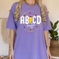 ABCD The Teacher Tour Last Day Of School Rockin' Teacher Women's Comfort Colors T-Shirt Violet ABCD The Teacher Tour Last Day Of School Rockin' Teacher Women's Comfort Colors T-Shirt Violet