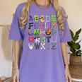 ABCs Alphabet Halloween Learning Kindergarten Teachers Women's Comfort Colors T-Shirt Violet