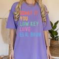 Admit It You Low Key Love ELA Bruh English Teacher Women's Comfort Colors T-Shirt Violet