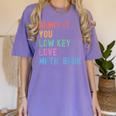 Admit It You Low Key Love Math Bruh Teacher Nerdy Math Women's Comfort Colors T-Shirt Violet