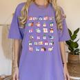 American Sign Language For Teachers ASL Alphabet Women's Comfort Colors T-Shirt Violet