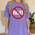 Anti Bullying No Bullies School Teacher Student Kindness Women's Comfort Colors T-Shirt Violet