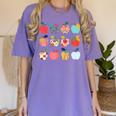 Art Apples Back To School For Teacher Student Women's Comfort Colors T-Shirt Violet