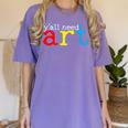 Art Teacher Artists Women's Comfort Colors T-Shirt Violet Art Teacher Artists Women's Comfort Colors T-Shirt Violet