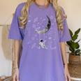 Astronaut Purple Moon Swing NASA Space Science Teacher Women's Comfort Colors T-Shirt Violet