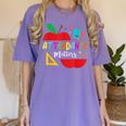 Attendance Matters Teacher Apple For Back To School Women's Comfort Colors T-Shirt Violet Attendance Matters Teacher Apple For Back To School Women's Comfort Colors T-Shirt Violet