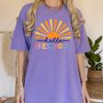 Back To School Hello Preschool For Kids Teacher Women Women's Comfort Colors T-Shirt Violet