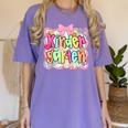 Back To School Kindergarten Preppy Teacher Girl Women's Comfort Colors T-Shirt Violet Back To School Kindergarten Preppy Teacher Girl Women's Comfort Colors T-Shirt Violet