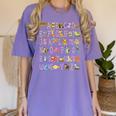Back To School Kindergarten Teacher ABCs Animals Alphabet Women's Comfort Colors T-Shirt Violet