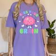 Back To School Kiss Your Brain Cute Teacher Appreciation Women's Comfort Colors T-Shirt Violet