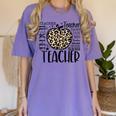 Back To School Teacher Life Apple Leopard Teacher Women Women's Comfort Colors T-Shirt Violet Back To School Teacher Life Apple Leopard Teacher Women Women's Comfort Colors T-Shirt Violet