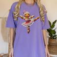 Ballet Dancer Gingerbread Christmas Dance Teacher Girl Women Women's Comfort Colors T-Shirt Violet Ballet Dancer Gingerbread Christmas Dance Teacher Girl Women Women's Comfort Colors T-Shirt Violet