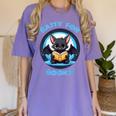 Batty About Books Lover Teacher Librarian Bookish Halloween For Men Women Kids Women's Comfort Colors T-Shirt Violet