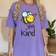 Bee Kind Bumble Bee Anti Bullying Teacher Kindness Matters Women's Comfort Colors T-Shirt Violet