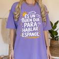 Bilingual Teacher Maestra Spanish Teacher Women's Comfort Colors T-Shirt Violet Bilingual Teacher Maestra Spanish Teacher Women's Comfort Colors T-Shirt Violet