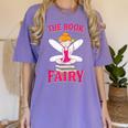 The Book Fairy Reading Teacher Librarian T-Shirt Women's Comfort Colors T-Shirt Violet