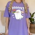 Books Halloween Librarian Teacher Reader Reading Book Lover Women's Comfort Colors T-Shirt Violet Books Halloween Librarian Teacher Reader Reading Book Lover Women's Comfort Colors T-Shirt Violet