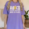 Boys Girls Teachers Rock Back To School ABCD Back In Class Women's Comfort Colors T-Shirt Violet
