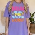 Bruh Did You Even Show Your Work Humorous Math Teacher Women's Comfort Colors T-Shirt Violet Bruh Did You Even Show Your Work Humorous Math Teacher Women's Comfort Colors T-Shirt Violet