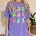 Bunny Reading Books Easter Day Librarian Teacher Book Women's Comfort Colors T-Shirt Violet Bunny Reading Books Easter Day Librarian Teacher Book Women's Comfort Colors T-Shirt Violet