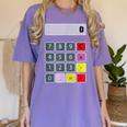 Calculator Math Teacher Halloween Costumes Women Men Adults Women's Comfort Colors T-Shirt Violet Calculator Math Teacher Halloween Costumes Women Men Adults Women's Comfort Colors T-Shirt Violet