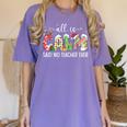 All Is Calm Said No Teacher Ever Teacher Christmas Women's Comfort Colors T-Shirt Violet