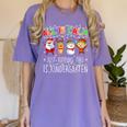 All Is Calm Xmas Kindergarten Christmas Season Teacher Women's Comfort Colors T-Shirt Violet All Is Calm Xmas Kindergarten Christmas Season Teacher Women's Comfort Colors T-Shirt Violet