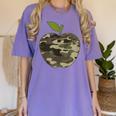Camo Apple Camouflage Clothing School Student Camo Teacher Men Women Kids Women's Comfort Colors T-Shirt Violet
