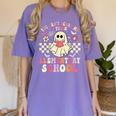 You Can't Scare Me I Teach Elementary School Teacher Spooky Women's Comfort Colors T-Shirt Violet