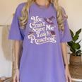 You Can't Scare Me I Teach Preschool Teacher Halloween Witch Women's Comfort Colors T-Shirt Violet You Can't Scare Me I Teach Preschool Teacher Halloween Witch Women's Comfort Colors T-Shirt Violet