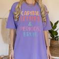 Capital Letters And Periods Bruh Bruh Teacher Women Women's Comfort Colors T-Shirt Violet Capital Letters And Periods Bruh Bruh Teacher Women Women's Comfort Colors T-Shirt Violet
