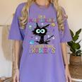 Cat Kitty I'm A Math Teacher Of Course I Have Problems Women's Comfort Colors T-Shirt Violet