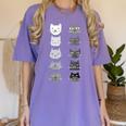 Cat Themed Artist Value Scale Educational Art Teacher Women's Comfort Colors T-Shirt Violet