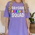 Childcare Daycare Squad Daycare Teacher Men Women Women's Comfort Colors T-Shirt Violet Childcare Daycare Squad Daycare Teacher Men Women Women's Comfort Colors T-Shirt Violet
