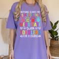 Childcare Teacher Negotiate With Toddlers Daycare Provider Men Women Girls Kids Women's Comfort Colors T-Shirt Violet