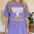 Choir Teacher Shirt I Hear Voices Chorister Tee Women's Comfort Colors T-Shirt Violet Choir Teacher Shirt I Hear Voices Chorister Tee Women's Comfort Colors T-Shirt Violet