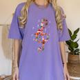 Christmas Musical Note Music Lover Teacher Sing Carols Jesus Women's Comfort Colors T-Shirt Violet
