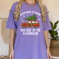 Christmas Teacher Squad Festive Car Tree Lights Xmas Women's Comfort Colors T-Shirt Violet