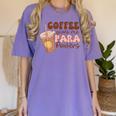 Coffee Gives Me Para Powers Parapro Teacher Squad Women's Comfort Colors T-Shirt Violet Coffee Gives Me Para Powers Parapro Teacher Squad Women's Comfort Colors T-Shirt Violet