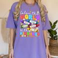 Color The World With Kindness Crayon Positivity Teacher Women's Comfort Colors T-Shirt Violet