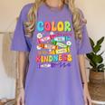 Color The World With Kindness Teachers Back To School Women's Comfort Colors T-Shirt Violet Color The World With Kindness Teachers Back To School Women's Comfort Colors T-Shirt Violet