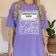 Composition Book Notebook Teachers Matching Group Halloween Women's Comfort Colors T-Shirt Violet Composition Book Notebook Teachers Matching Group Halloween Women's Comfort Colors T-Shirt Violet