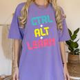 Computer Teacher Back To School Kids Ctrl Alt Learn Women's Comfort Colors T-Shirt Violet