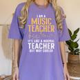 Cool Music Teacher Art For Men Women School Orchestra Coach Women's Comfort Colors T-Shirt Violet