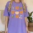 Coquette Bow Fall Science Teacher Stem Teacher Thanksgiving Women's Comfort Colors T-Shirt Violet Coquette Bow Fall Science Teacher Stem Teacher Thanksgiving Women's Comfort Colors T-Shirt Violet