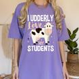 Cow Teacher Lover Women's Comfort Colors T-Shirt Violet