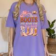 Cowboy Teacher These Boots Are Made-For Teaching School Women's Comfort Colors T-Shirt Violet
